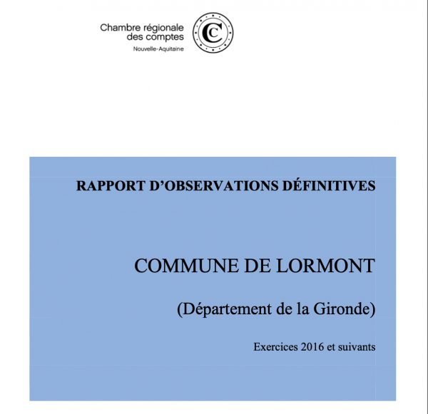 La Cour des comptes épingle la commune de Lormont
